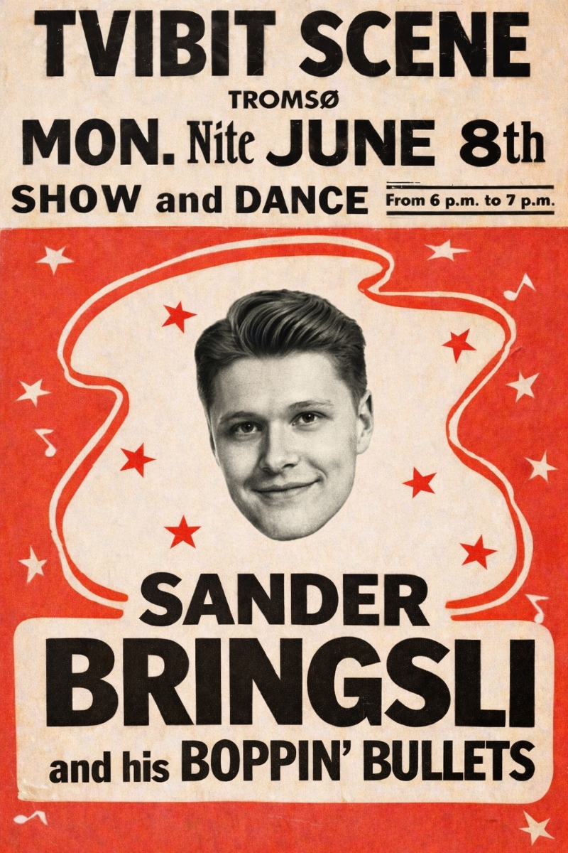 Plakat for Sanders konsert